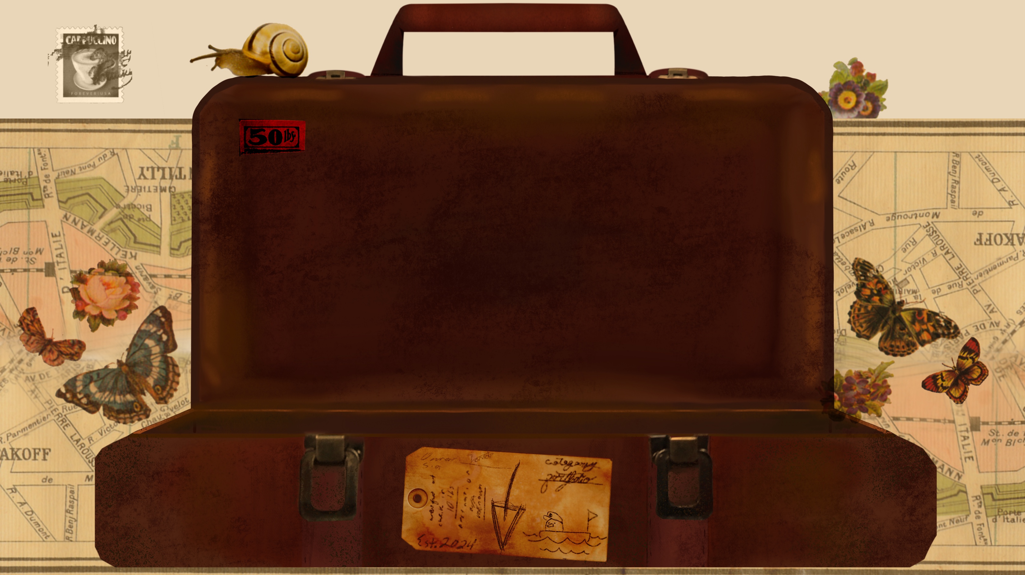 open suitcase